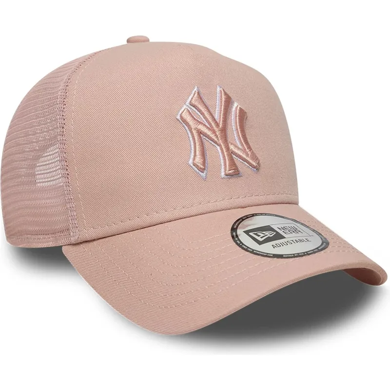 czapka-trucker-rozowa-z-rozowym-logo-a-frame-outline-new-york-yankees-mlb-new-era
