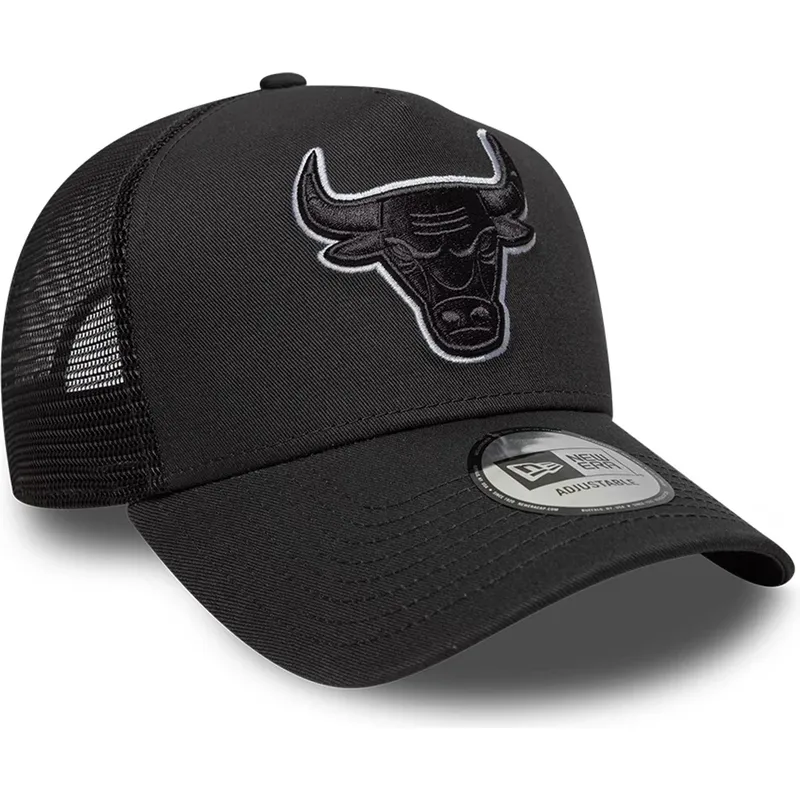 kepure-islenkta-vilkikas-juoda-snapback-a-frame-outline-chicago-bulls-nba-new-era