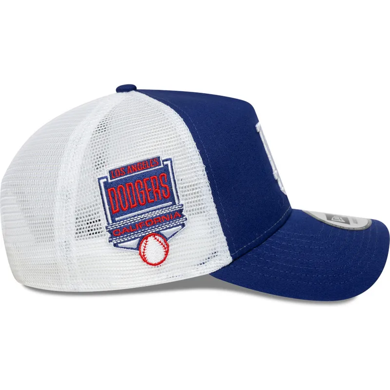 czapka-trucker-niebieska-a-frame-side-patch-los-angeles-dodgers-mlb-new-era