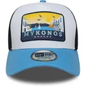 kepure-islenkta-melyna-snapback-a-frame-location-patch-mykonos-new-era