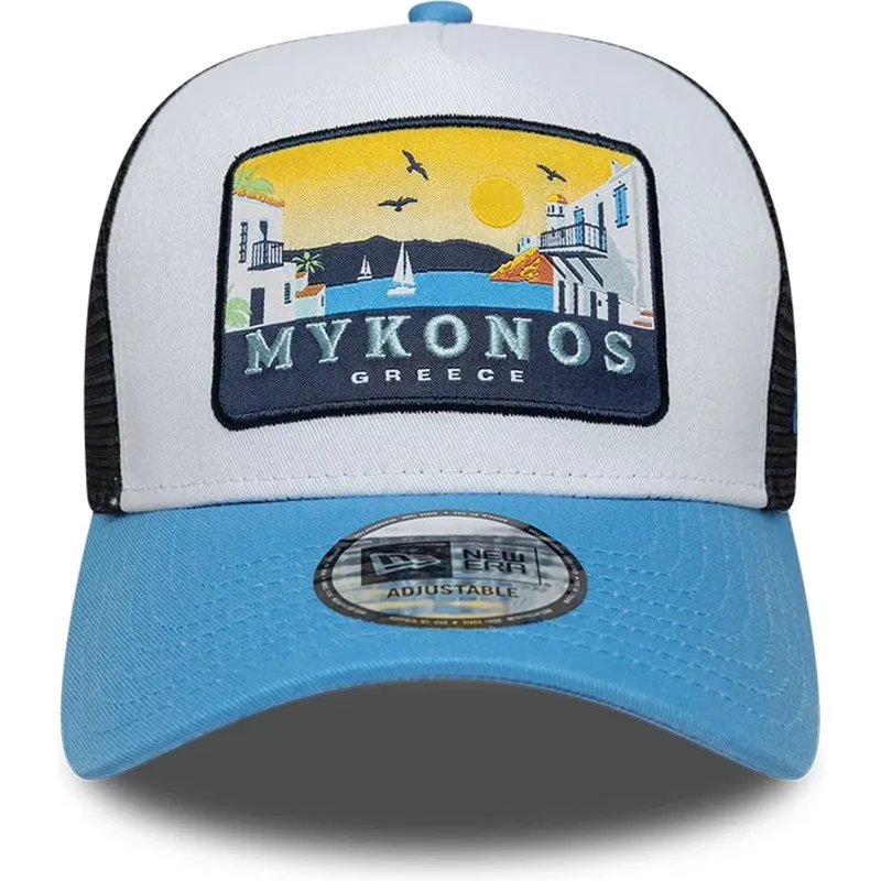 kepure-islenkta-vilkikas-melyna-snapback-a-frame-location-patch-mykonos-new-era