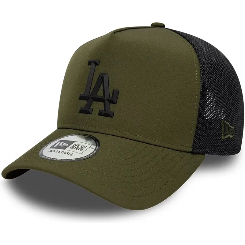 czapka-trucker-zielona-z-czarnym-logo-a-frame-sport-los-angeles-dodgers-mlb-new-era