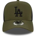 gorra-trucker-verde-con-logo-negro-a-frame-sport-de-los-angeles-dodgers-mlb-de-new-era
