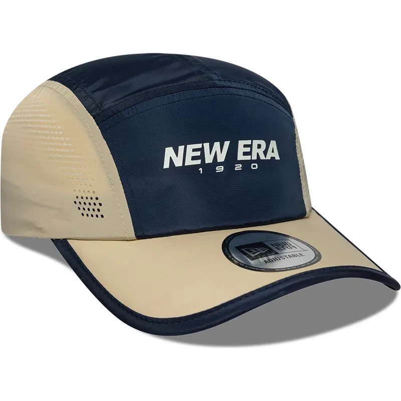 czapka-5-panel-zakrzywiona-granatowa-regulowana-runner-colour-block-new-era