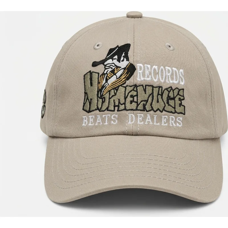 gorra-curva-gris-ajustable-records-music-shapes-identity-the-90s-de-homenage