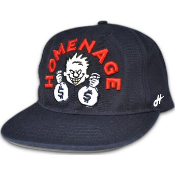 Kepurė plokščia tamsiai mėlyna snapback Money Music Shapes Identity The Snap Homenage