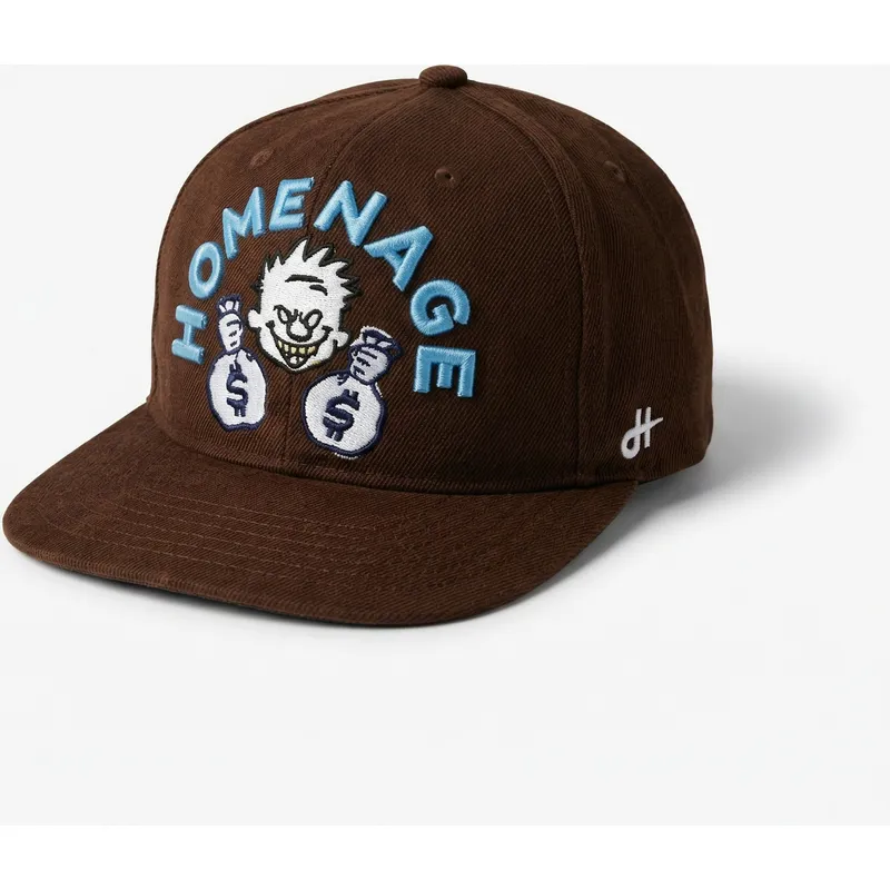 gorra-plana-marron-snapback-money-music-shapes-identity-the-snap-de-homenage