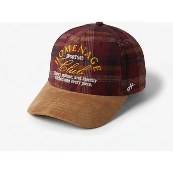 Wielokolorowa czapka z zakrzywionym daszkiem snapback Plaid Club Sport The Ball od Homenage