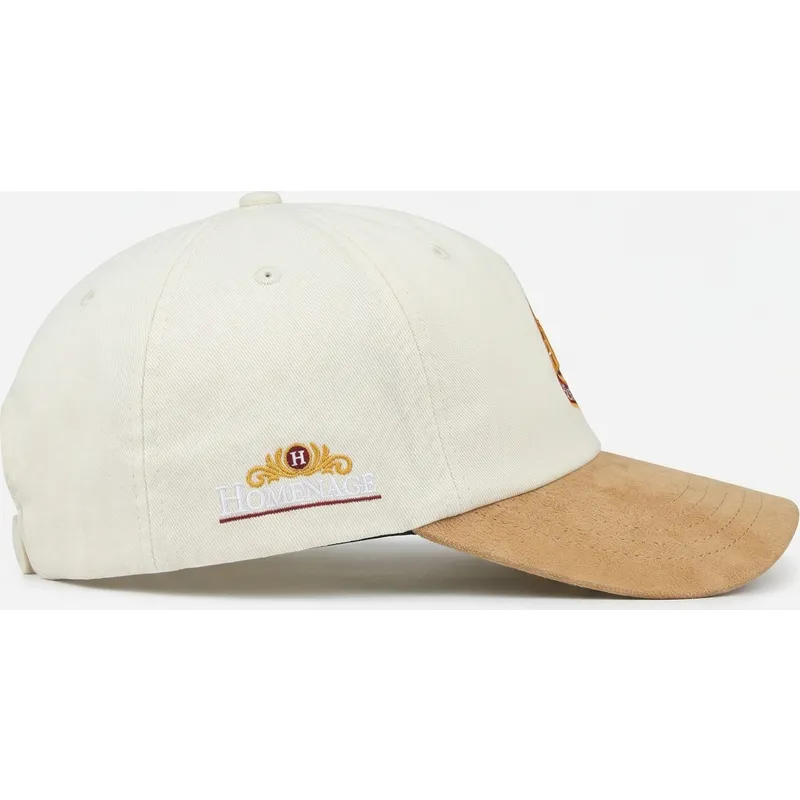 homenage-curved-brim-suede-resort-sport-the-90s-beige-and-brown-adjustable-cap