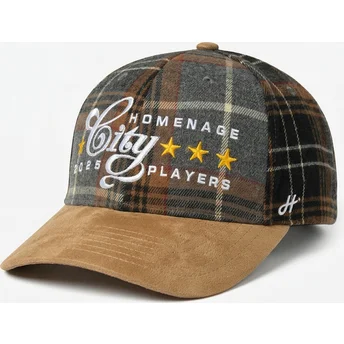 Czapka z zakrzywionym daszkiem wielokolorowa snapback Plaid Players Sport The Ball od Homenage