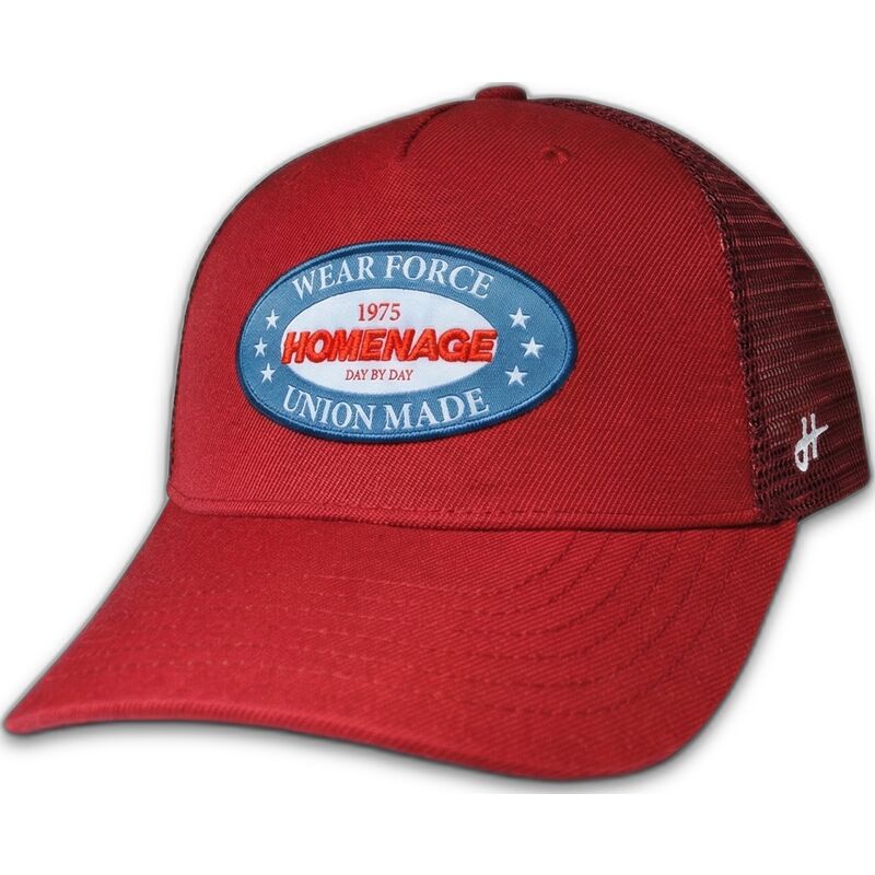 kepure-islenkta-raudona-snapback-the-trucker-union-workwear-the-homenage