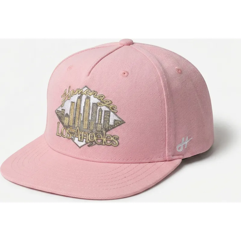 czapka-plaska-rozowa-snapback-lasky-skylines-the-retro-od-homenage