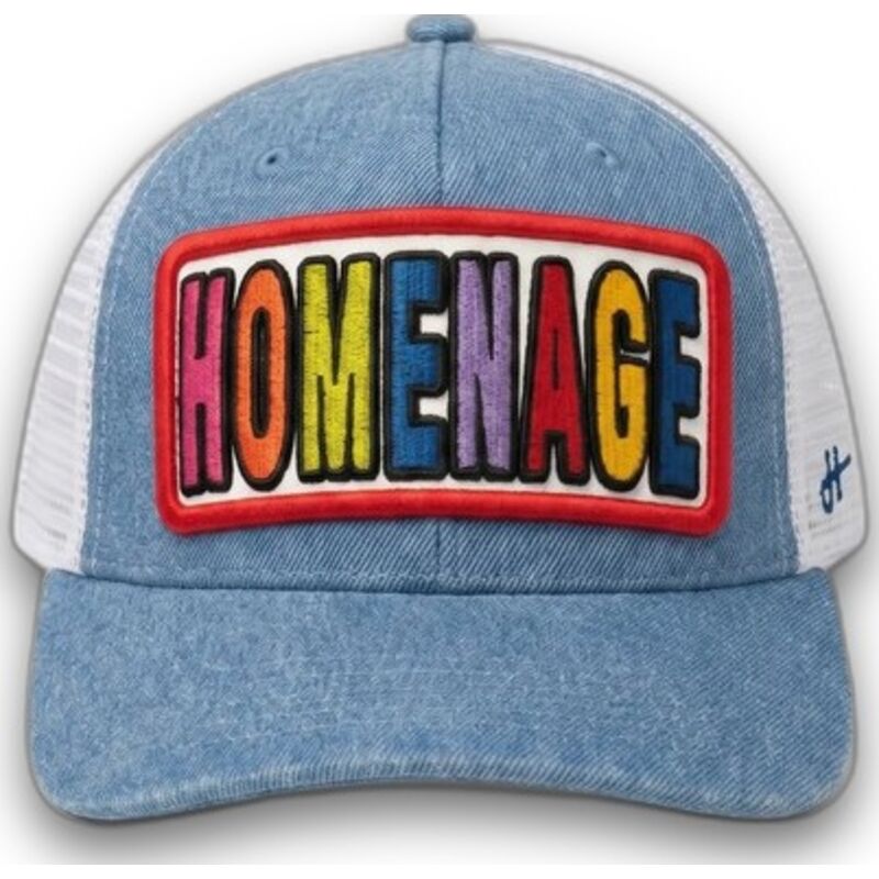 kepure-islenkta-vilkikas-melyna-snapback-the-trucker-denim-childhood-fun-the-homenage