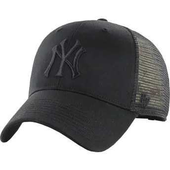 Czapka trucker czarna z czarnym logo New York Yankees MLB MVP Branson od 47 Brand