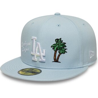 Kepurė plokščia mėlyna priglundanti 59FIFTY City Icon Los Angeles Dodgers MLB New Era