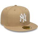 cap-plokscia-brown-ajustada-claro-59fifty-league-essential-new-york-yankees-mlb-new-era
