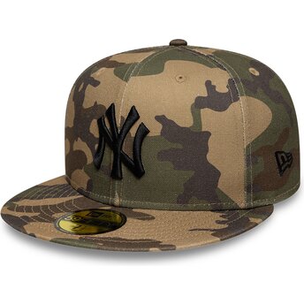 Kepurė plokščia kamufliažas priglundanti 59FIFTY Camo New York Yankees MLB New Era