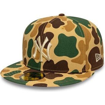 Kepurė plokščia kamufliažas priglundanti 59FIFTY Camo New York Yankees MLB New Era
