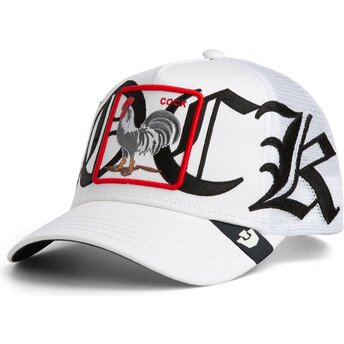 Kepurė išlenkta balta snapback Old English Cock The Farm Goorin Bros.