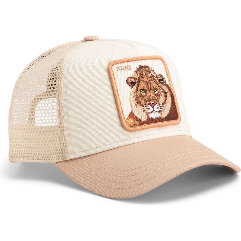 czapka-trucker-bezowa-lew-blur-king-the-farm-od-goorin-bros
