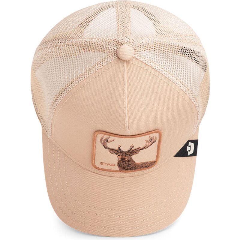 czapka-trucker-bezowa-jelen-blur-stag-the-farm-od-goorin-bros
