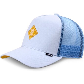 Czapka trucker niebieska z żółtym logo HFT OxfordContra od Djinns