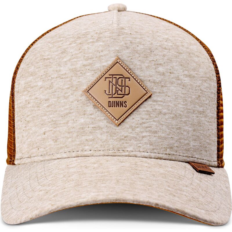 djinns-hft-colourmelange-beige-and-brown-trucker-hat
