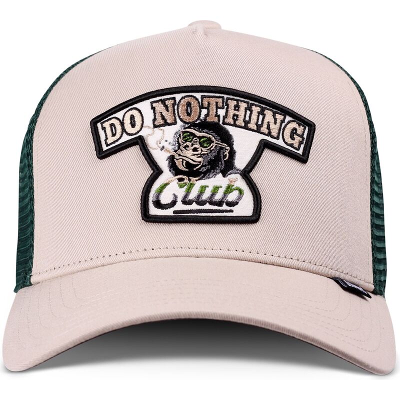 czapka-trucker-khaki-i-zielona-hft-do-nothing-club-gorilla-od-djinns