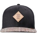 czapka-z-plaskim-daszkiem-czarno-szara-snapback-crinklecheck-rev-od-djinns