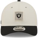 bezowo-czarna-zakrzywiona-czapka-snapback-9forty-m-crown-training-pack-2026-las-vegas-raiders-nfl-new-era