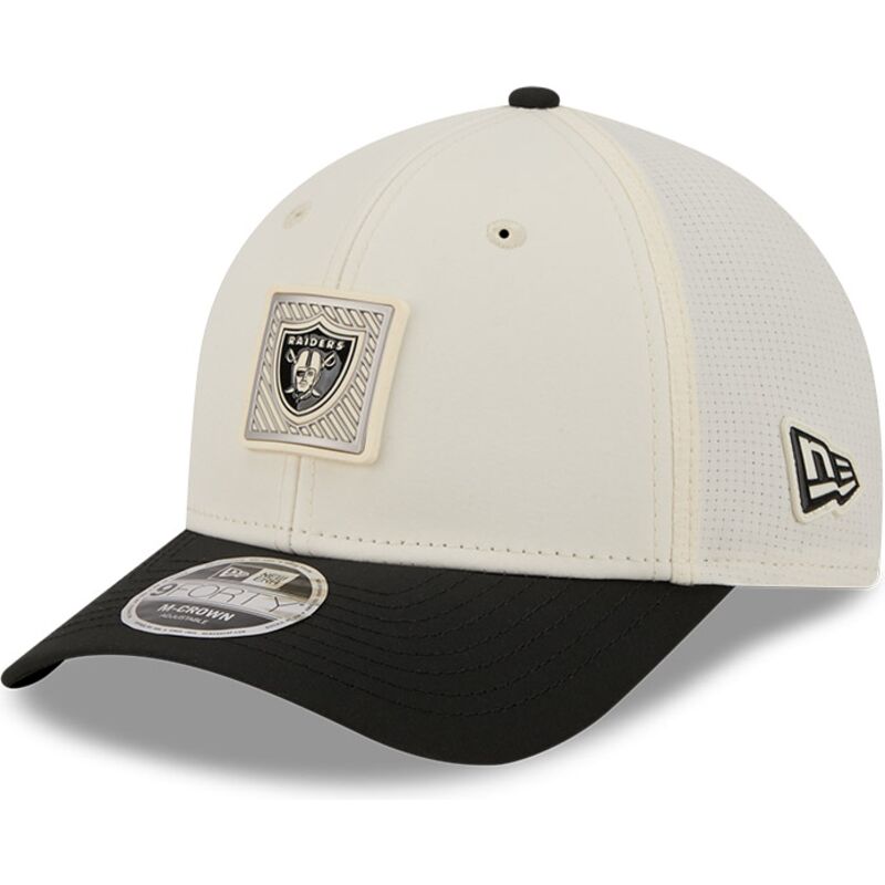bezowo-czarna-zakrzywiona-czapka-snapback-9forty-m-crown-training-pack-2026-las-vegas-raiders-nfl-new-era