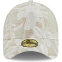 new-era-curved-brim-59forty-a-frame-leafy-palm-beige-fitted-cap