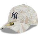 bezowa-zakrzywiona-czapka-dopasowana-59forty-a-frame-leafy-palm-new-york-yankees-mlb-new-era
