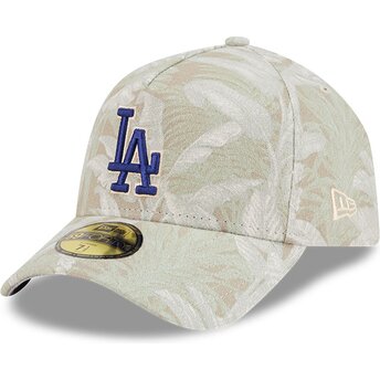 Gorra curva beige ajustada 59FORTY A Frame Leafy Palm de Los Angeles Dodgers MLB de New Era
