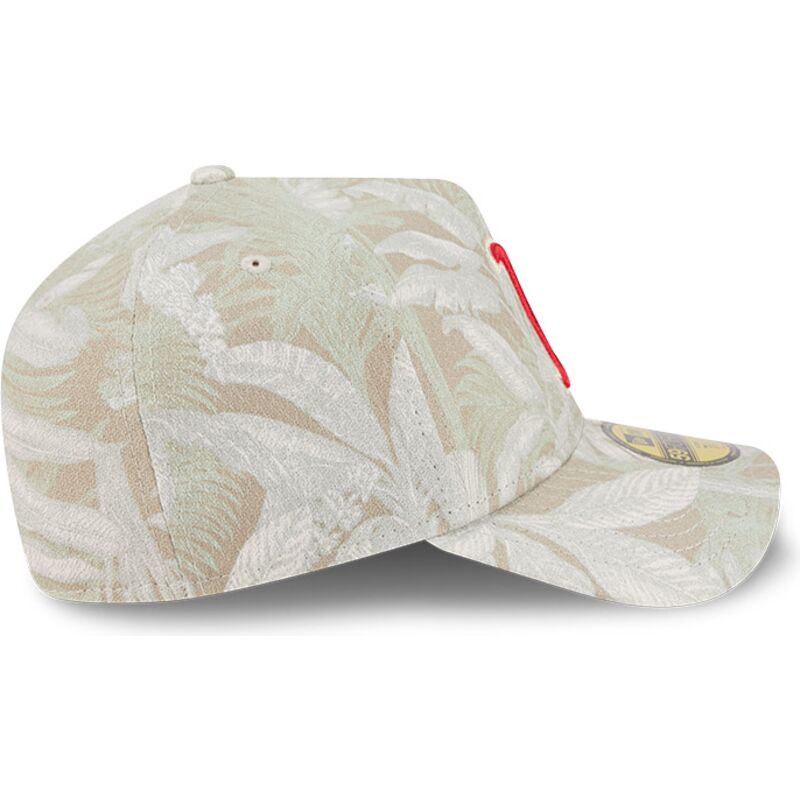 new-era-curved-brim-59forty-a-frame-leafy-palm-boston-red-sox-mlb-beige-fitted-cap