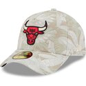 bezowa-zakrzywiona-czapka-dopasowana-59forty-a-frame-leafy-palm-chicago-bulls-nba-new-era