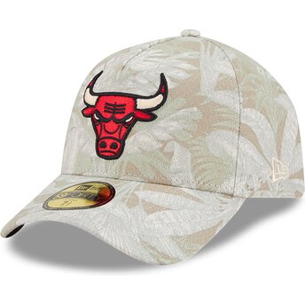 Cap išlenkta beige ajustada 59FORTY A Frame Leafy Palm Chicago Bulls NBA New Era