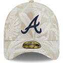 bezowa-zakrzywiona-czapka-dopasowana-59forty-a-frame-leafy-palm-atlanta-braves-mlb-new-era