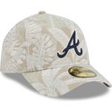 new-era-curved-brim-59forty-a-frame-leafy-palm-atlanta-braves-mlb-beige-fitted-cap