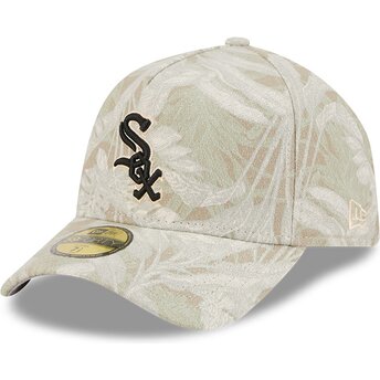 Cap išlenkta beige ajustada 59FORTY A Frame Leafy Palm Chicago White Sox MLB New Era