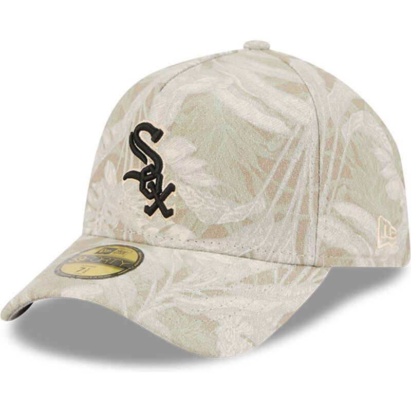 bezowa-zakrzywiona-czapka-dopasowana-59forty-a-frame-leafy-palm-chicago-white-sox-mlb-new-era