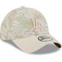 bezowa-regulowana-czapka-z-zakrzywionym-daszkiem-9twenty-leafy-palm-los-angeles-dodgers-mlb-new-era