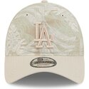 new-era-curved-brim-9twenty-leafy-palm-los-angeles-dodgers-mlb-beige-adjustable-cap