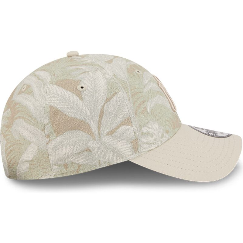 new-era-curved-brim-9twenty-leafy-palm-new-york-yankees-mlb-beige-adjustable-cap
