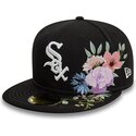 kepure-plokscia-juoda-priglundanti-59fifty-floral-chicago-white-sox-mlb-new-era