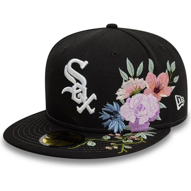 kepure-plokscia-juoda-priglundanti-59fifty-floral-chicago-white-sox-mlb-new-era