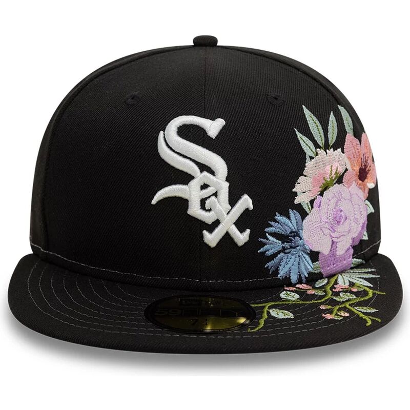 kepure-plokscia-juoda-priglundanti-59fifty-floral-chicago-white-sox-mlb-new-era
