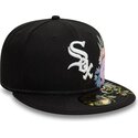 kepure-plokscia-juoda-priglundanti-59fifty-floral-chicago-white-sox-mlb-new-era