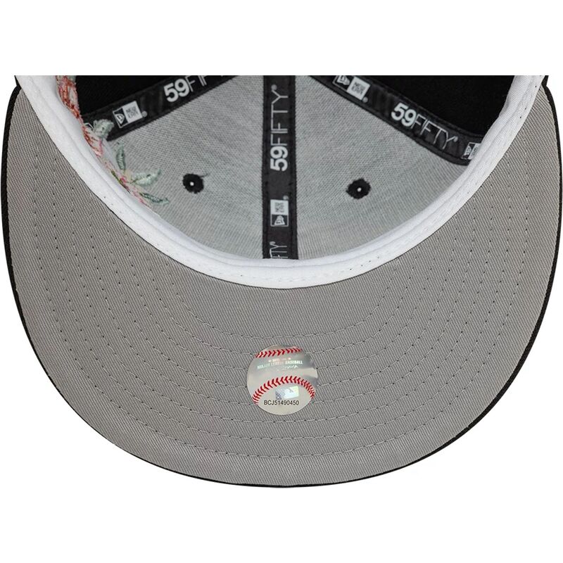kepure-plokscia-juoda-priglundanti-59fifty-floral-chicago-white-sox-mlb-new-era