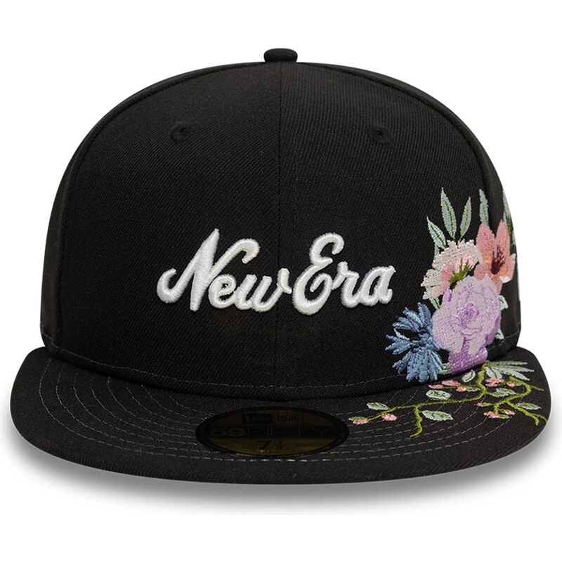 kepure-plokscia-juoda-priglundanti-59fifty-floral-emb-new-era